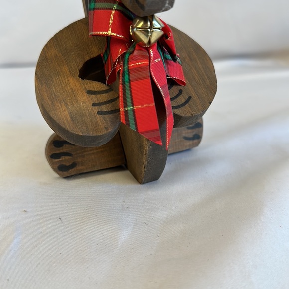 Vintage Christmas Puzzle Piece Wooden Mouse Holiday Decor - Picture 8 of 10